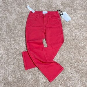 NWT CURRENT ELLIOTT cropped red the kick jean brand new gorgeous 24